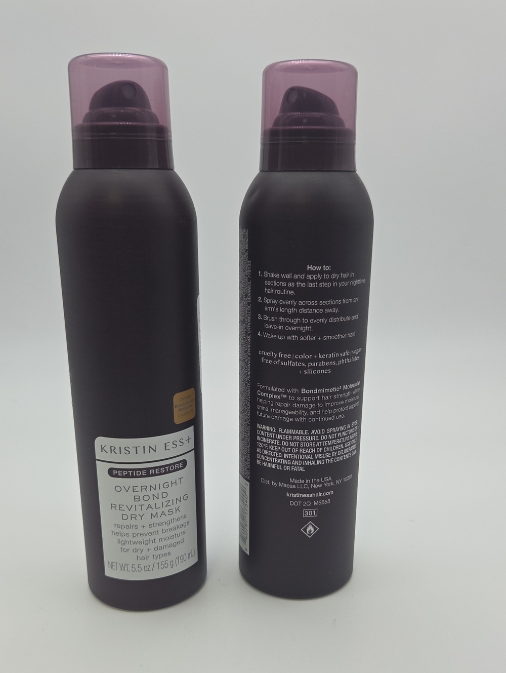 Kristin Ess Overnight Bond Revitalizing Dry Mask - Deep Plum 2units X 17$
